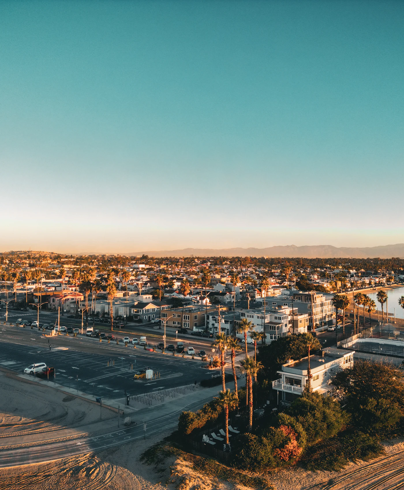 Aerial view of Naples Island and the Long Beach waterfront