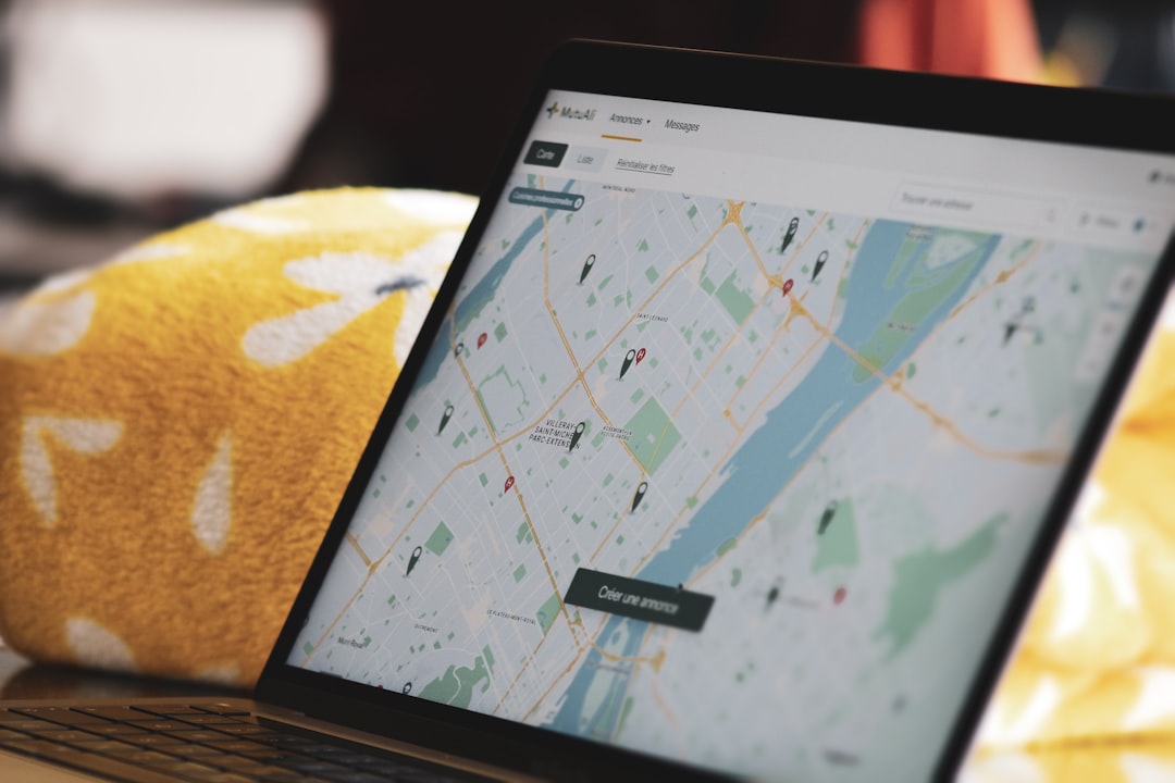 geo optimization — a tablet with a map on the screen