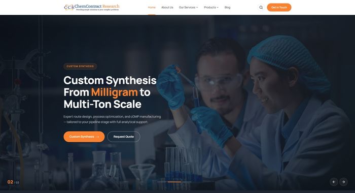ChemContract Research hero — Custom Synthesis From Milligram to Multi-Ton Scale