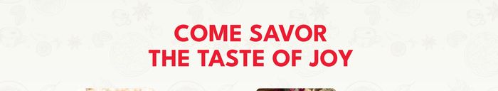 Royal Khyber — Come Savor The Taste of Joy, call to action banner