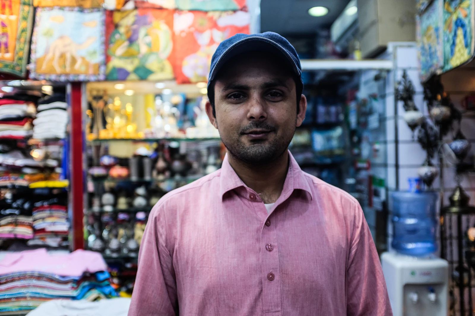 A local business owner working from their storefront