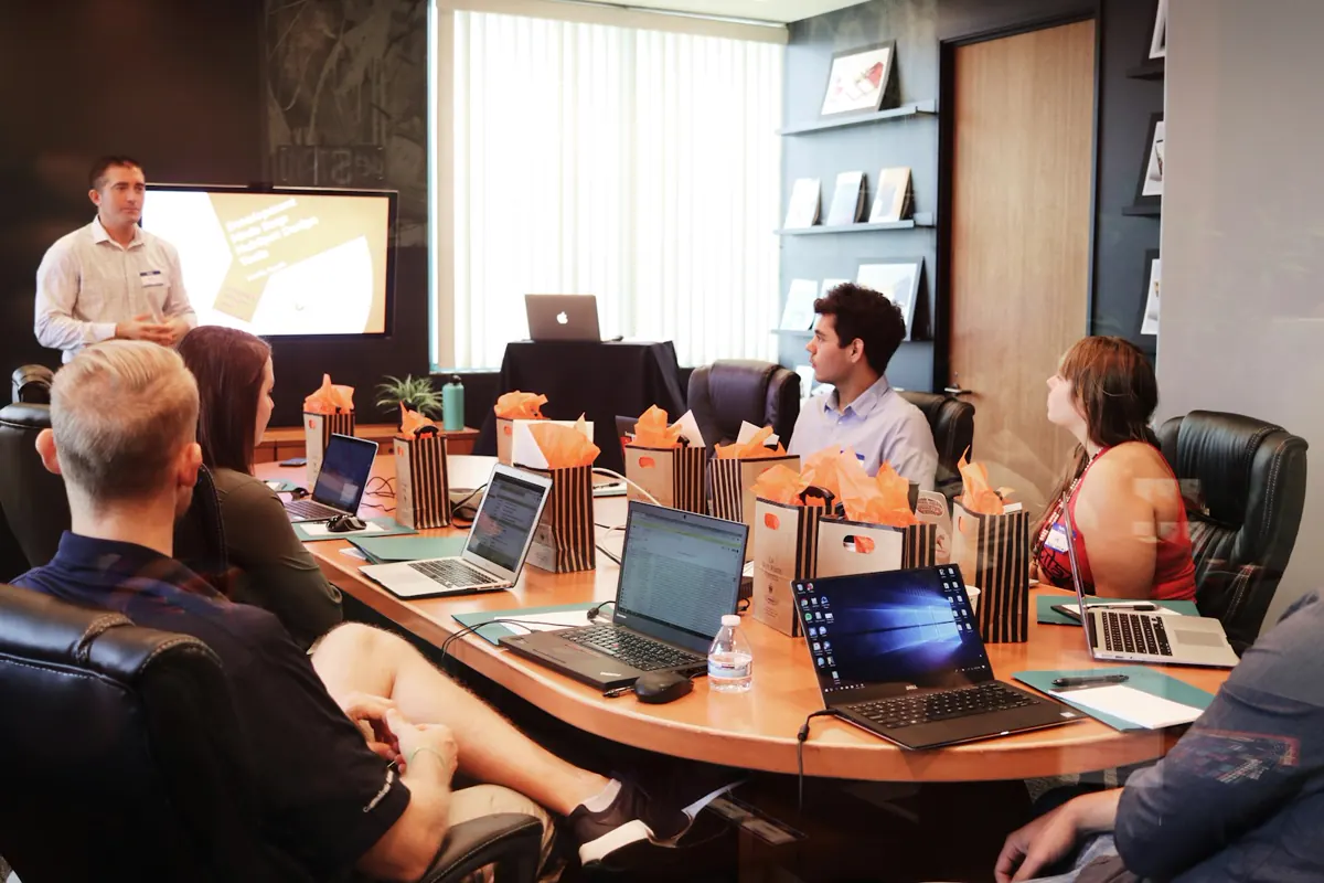 Contractor marketing strategy session reviewing local search and AI visibility